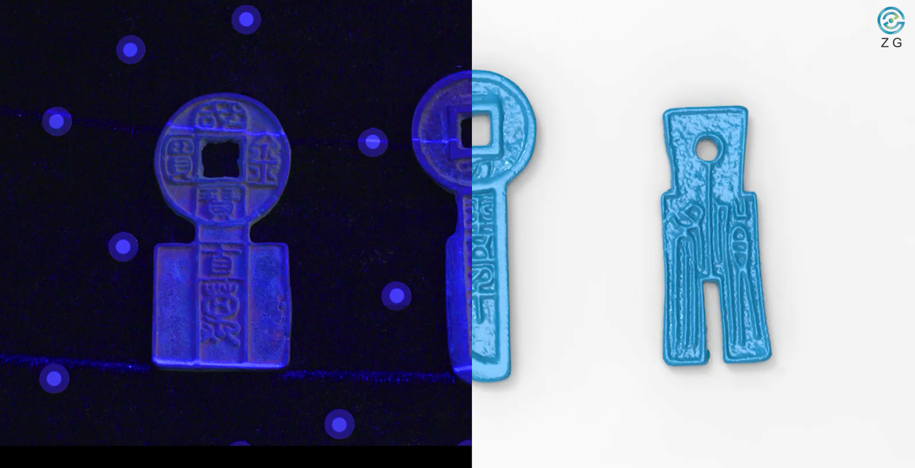 Подробная 3D-модель древних монет