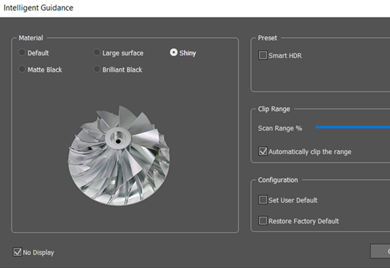 Система 3D-сканирования с интеллектуальным управлением для черных и блестящих деталей